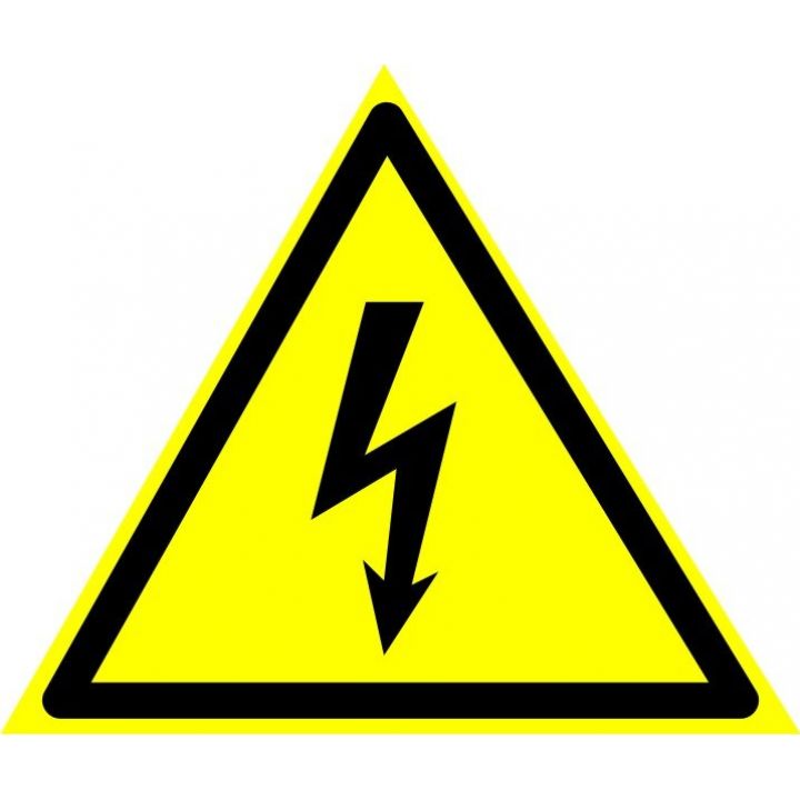 Знак Эксклюзив W08 Опасность поражения электрическим током (размер 100х100)