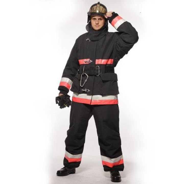Боевая одежда пожарного из ткани арт. 77-БА-032 АП, черный цвет, (I уровень защиты) вид Б (размер 56-58 / рост 182-188)